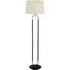 Jazz Floor Lamp with Velvet Shade - White, Steel