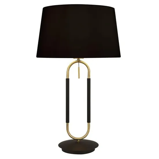 Jazz Table Lamp with Velvet Shade - Black, Steel image