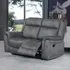 Jeddah 2-Seater Recliner Sofa - Light Grey, Velvet