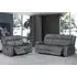 Jeddah 3+2 Seater Recliner Sofa Set - Light Grey, Velvet