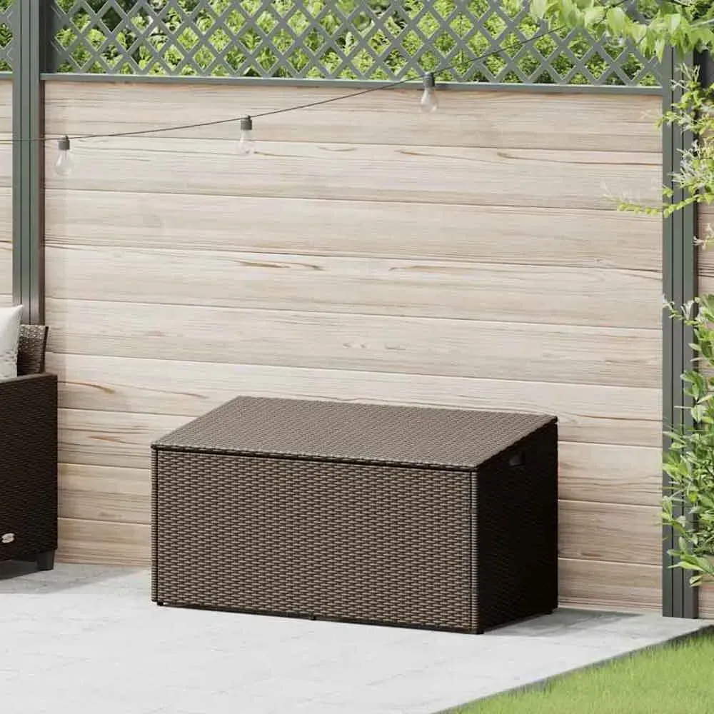 Jenrix Garden Storage Box - Brown, Poly Rattan product