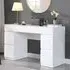 Jenson Dressing Table with 6 Drawers - White, High Gloss