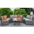 Jeren Half Moon Garden Sofa Set with Coffee Table - Grey, Rattan