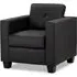 Jerome 1-Seater Sofa - Black, Faux Leather