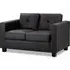 Jerome 2-Seater Sofa - Black, Faux Leather