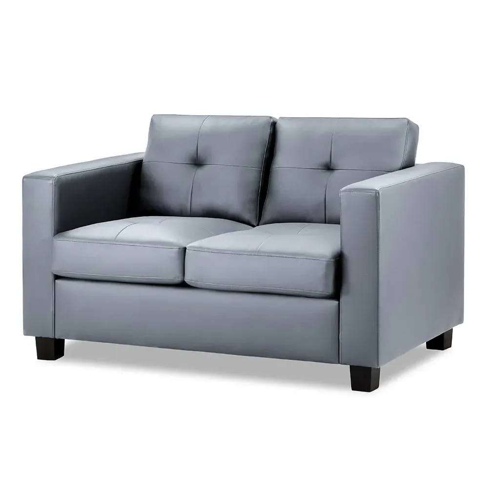 Jerome 2-Seater Sofa - Grey, Faux Leather