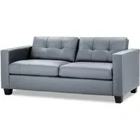 Jerome 3-Seater Sofa - Grey, Faux Leather