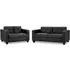 Jerome 3+2 Seater Sofa Set - Black, Faux Leather