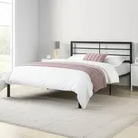 Jerome Double Bed Frame - Black, Metal