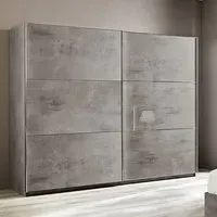 Jessica Extra Large Wardrobe - Grey Marble, MDF