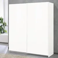 Jessica Small Sliding Door Wardrobe - White, MDF alternate view
