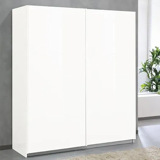 Jessica Small Sliding Door Wardrobe - White, MDF product