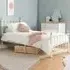 Jessika Single Bed Frame - Cream, Metal
