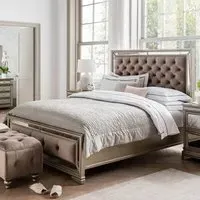 Jessika Velvet Super King Size Bed - Taupe