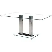 Jet Large Dining Table - Clear, Glass