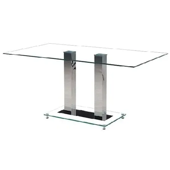 Jet Large Dining Table - Clear, Glass