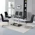Jet Large Dining Table with 6 Paris Chairs - Black Glass, Black