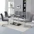 Jet Large Dining Table with 6 Paris Chairs - Black Glass, Grey