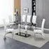Jet Large Dining Table with 6 Ravenna Chairs - Black Glass