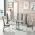 Jet Large Glass Dining Table with 6 Chicago Chairs - Grey