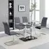 Jet Small Dining Table with 4 Paris Chairs - Black Glass