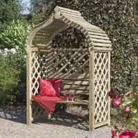 Jetra Garden Arbour - Natural Wood