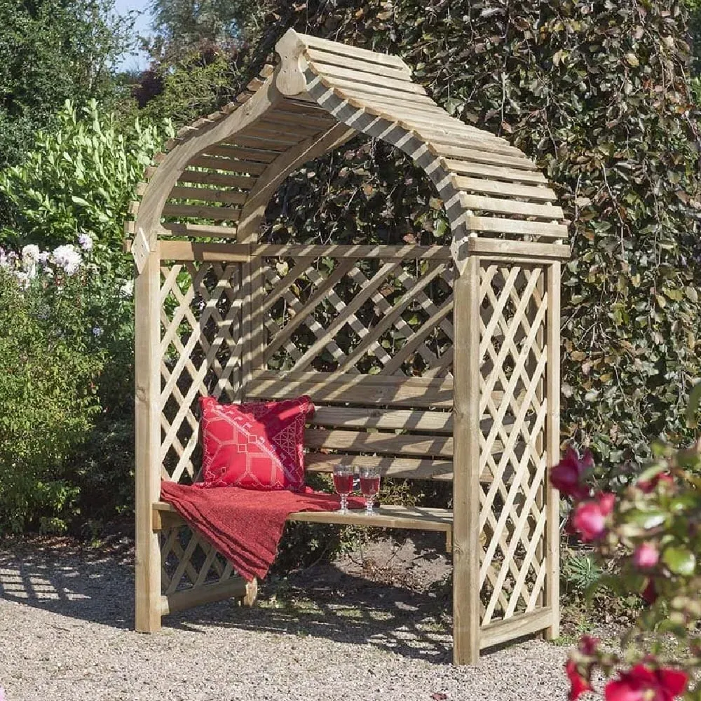 Jetra Garden Arbour - Natural Wood