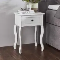 Jewett End Table with 1 Drawer - White, MDF alternate view