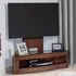 JF209 Curved Cantilever TV Stand - Walnut Veneer