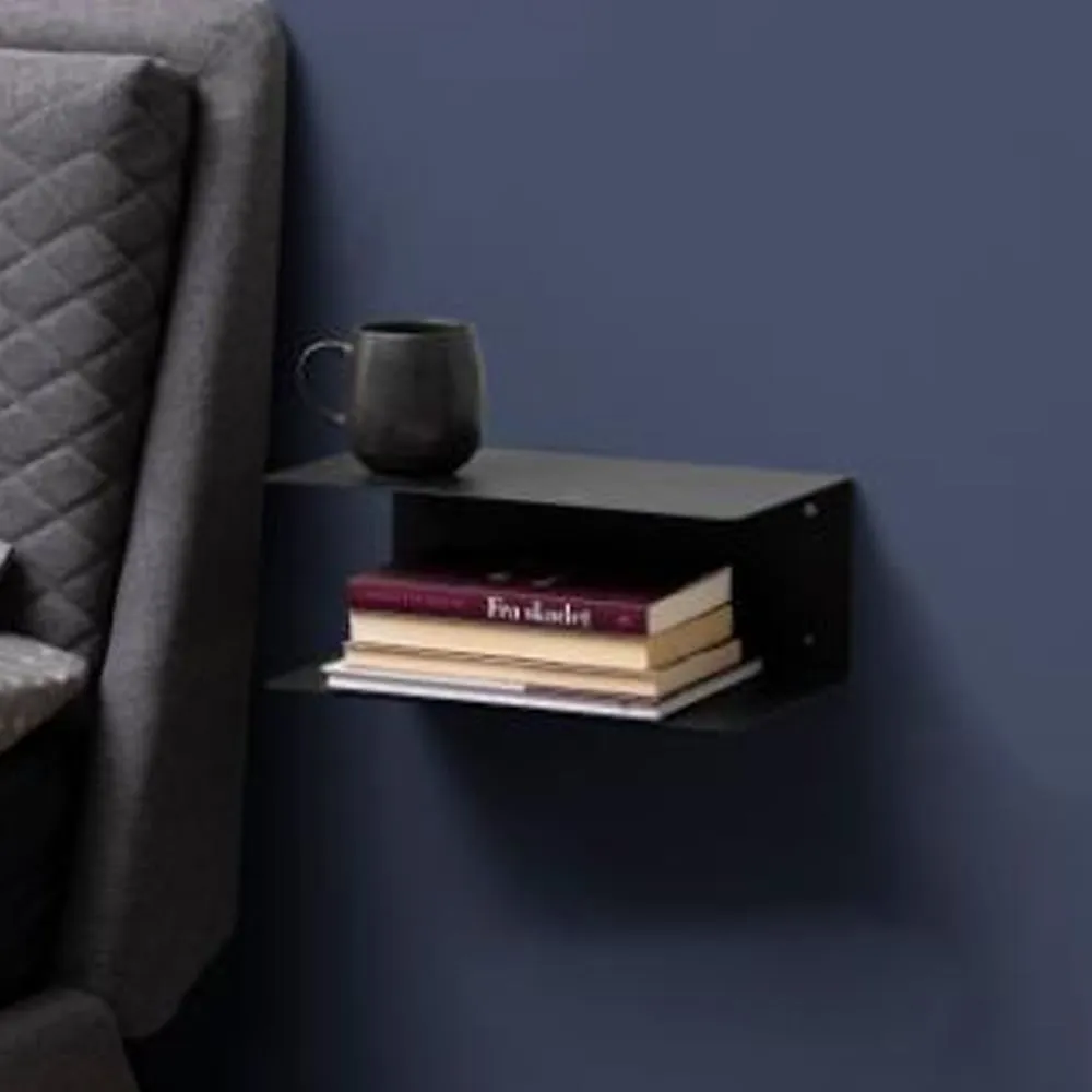 Jicama Metal Dual Wall Shelf - Black image