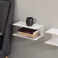 Jicama Metal Dual Wall Shelf - White