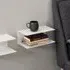 Jicama Metal Dual Wall Shelf - White