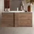 Jining 100cm Wall Hung Vanity Unit - Mercure, Wood