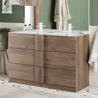 Jining 120cm Floor Standing Vanity Unit - Mercure, Wood