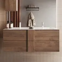 Jining 120cm Wall Hung Vanity Unit - Mercure, Wood