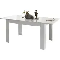 Jining Extendable Dining Table - White, High Gloss