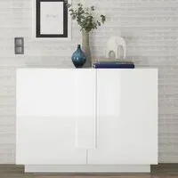 Jining High Gloss Sideboard with 2 Doors - White