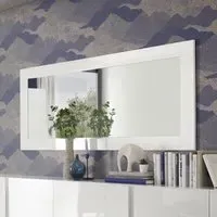 Jining Rectangular Wall Mirror - White, High Gloss