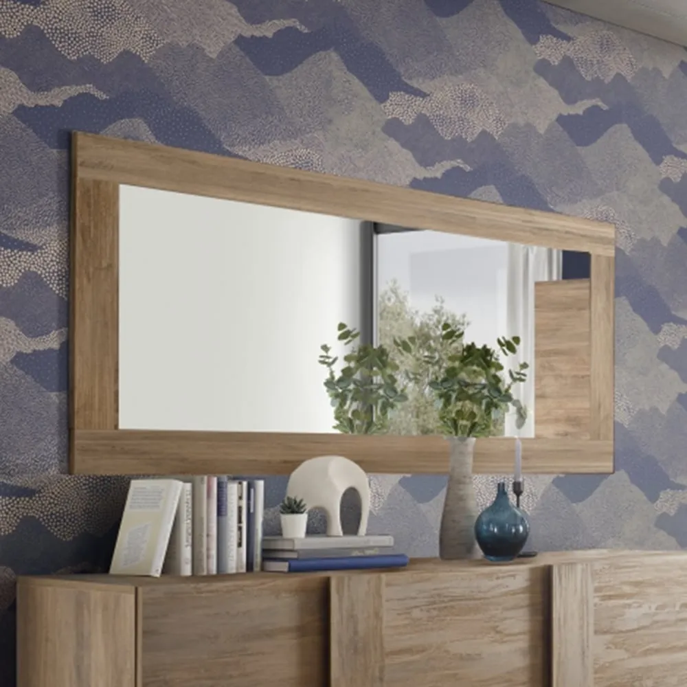 Jining Wall Mirror - Mercure Wood
