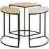 Jishui Round Set of 3 Side Tables - Black, Metal