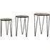 Jishui Round Set of 3 Side Tables - Black, Metal