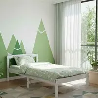 Joliette Single Bed Frame - White, Pine alternate view