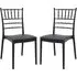 Jonesboro Stacking Side Chairs Pair - Black, Polypropylene