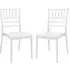 Jonesboro Stacking Side Chairs Pair - White, Polypropylene