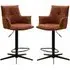 Joplin Bar Chairs with Swivel - Tan, Fabric