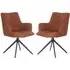 Joplin Dining Chairs with Metal Base - Tan, Fabric