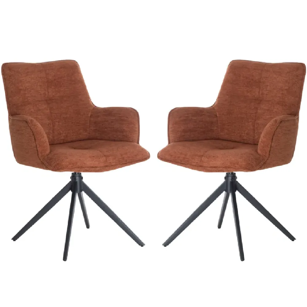 Joplin Dining Chairs with Metal Base - Tan, Fabric