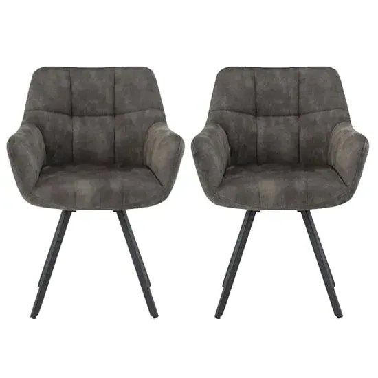 Jordan Dining Chairs with Metal Frame - Olive, Fabric