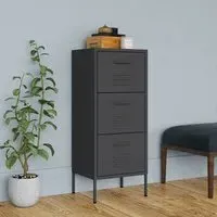 Jordan Storage Cabinet with 3 Drawers - Anthracite, Steel