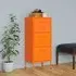 Jordan Storage Cabinet with 3 Drawers - Orange, Steel